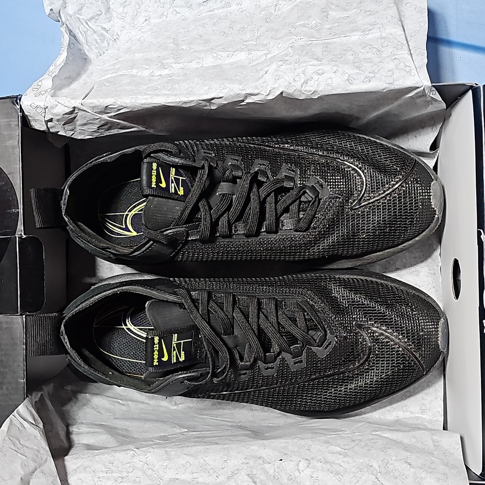 Womans Black and Neon Green Nike Zoom Double Stacked